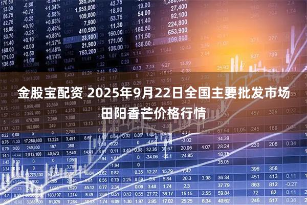 金股宝配资 2025年9月22日全国主要批发市场田阳香芒价格行情