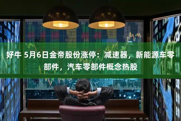 好牛 5月6日金帝股份涨停：减速器，新能源车零部件，汽车零部件概念热股